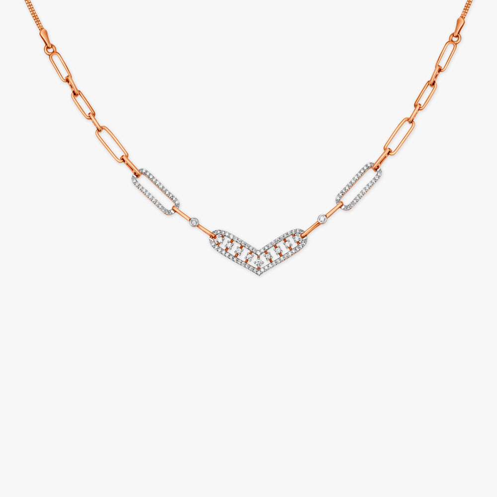 Linear Half Pink Sapphire Tennis Necklace | SUZANNE KALAN®